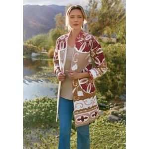 Soft Surroundings Alden Embroidered Duster Jacket size PS